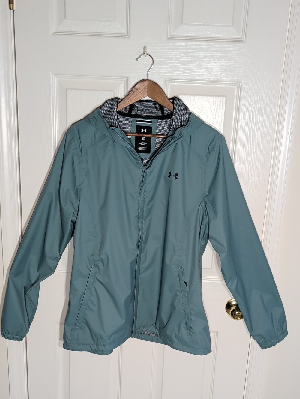 UNDER ARMOUR Women's Hooded Rain Jacket - Steel Blue